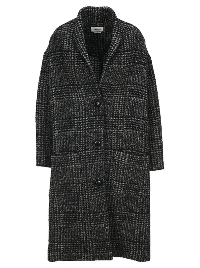 Shop Isabel Marant Étoile Im Etoile Elayo Coat In Black Check