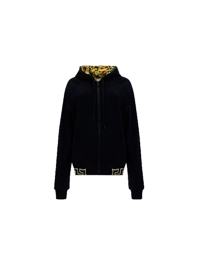 Shop Versace Gianni  Hoodie In Nero