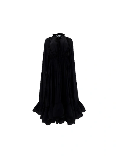 Shop Lanvin Long Dress In Black