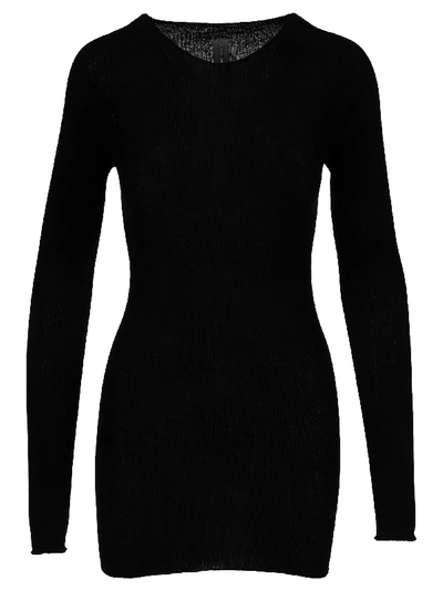 Shop Rick Owens Ribbed Knit Sweater In Black