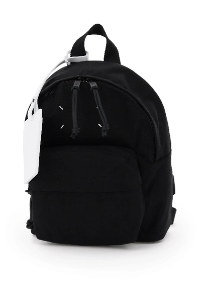 Shop Maison Margiela Canvas Small Backpack In Black (black)