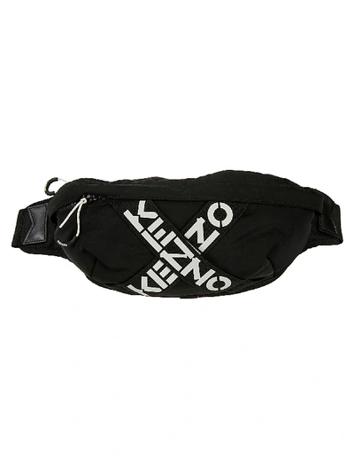 Shop Kenzo Cross Logo Belt Bag In Black