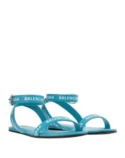 Shop Balenciaga Sandals In Azure