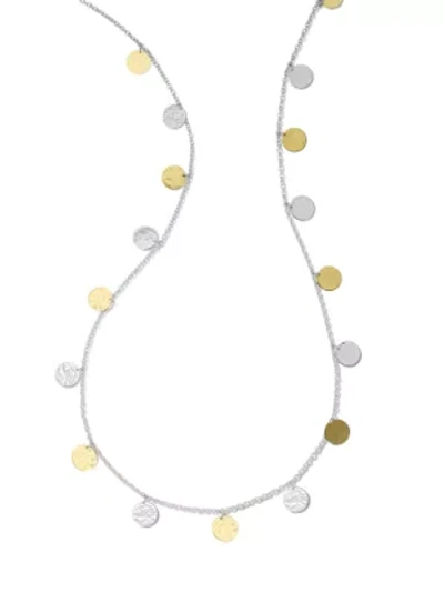 Shop Ippolita Women's Classico Chimera Two-tone Hammered Paillette Long Necklace In Silver Gold