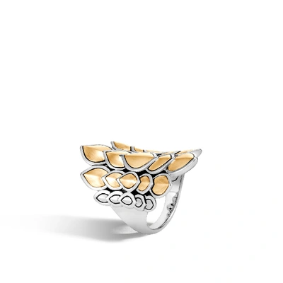 Shop John Hardy Legends Naga Saddle Ring In Sterling Silver/yellow Gold