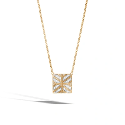 Shop John Hardy Modern Chain Pendant Necklace In White Diamond