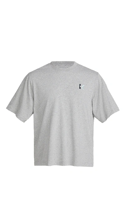 Shop Kenzo 'k Logo' T-shirt In Pearl Grey