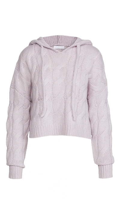 Shop Sablyn Luke Cashmere Hoodie In Lilac