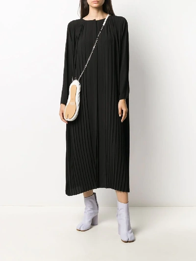 Shop Henrik Vibskov Pleated Slit Detail Dress In Black