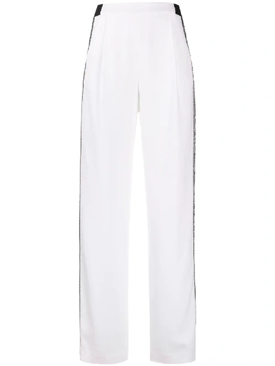Shop Karl Lagerfeld Logo Tape Track Trousers In White