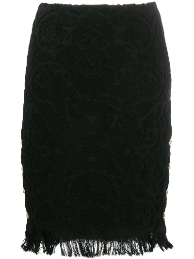 Shop Marine Serre Regenerated Towel Skirt In Black