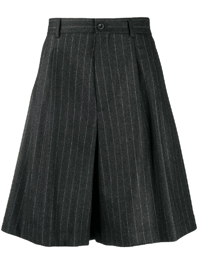 Shop Maison Margiela Pinstripe Tailored Shorts In Grey