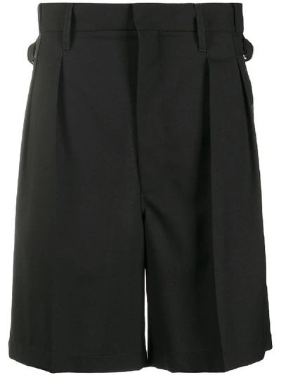 Shop Maison Margiela Tailored Virgin Wool Shorts In Black