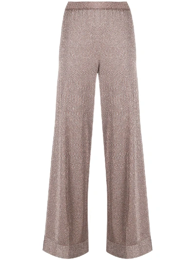 Shop Missoni High-waisted Wide Leg Trousers In Pink