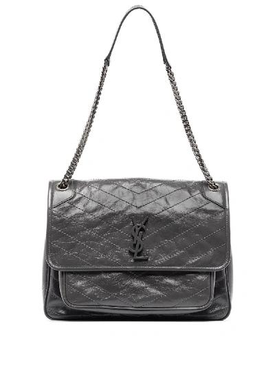 Shop Saint Laurent Medium Niki Shoulder Bag In Grey