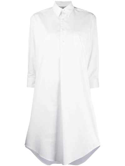 Shop Blanca Vita Oversized Shirt Dress In White