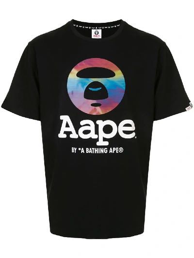 Shop Aape By A Bathing Ape Logo Print T-shirt In Black