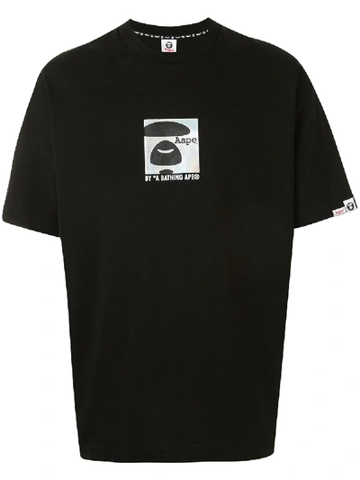 Shop Aape By A Bathing Ape Logo-print T-shirt In Black