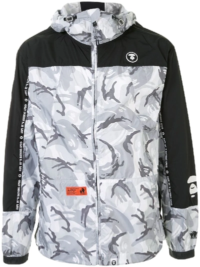Shop Aape By A Bathing Ape Camouflage-print Technical Jacket In Multicolour