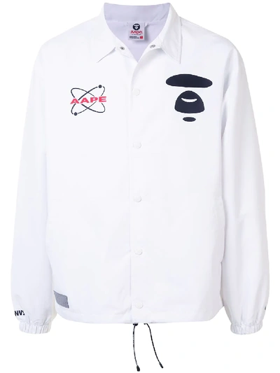 Shop Aape By A Bathing Ape Universe Shirt Jacket In White