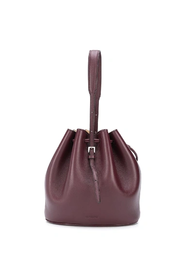 Shop Jil Sander Drawstring-fastening Bucket Bag In Purple