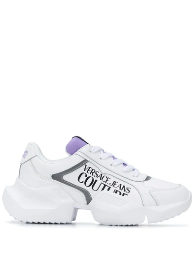 Shop Versace Jeans Couture Chunky Sole Sneakers In White