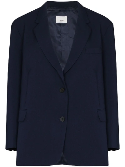 Shop The Frankie Shop Bea Single-breasted Blazer In Blue