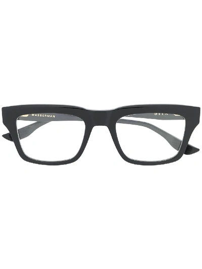 Shop Dita Eyewear Rectangular Frame Glasses In Black