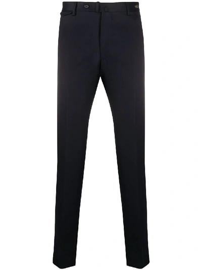 Shop Tagliatore Tailored Virgin Wool Trousers In Blue