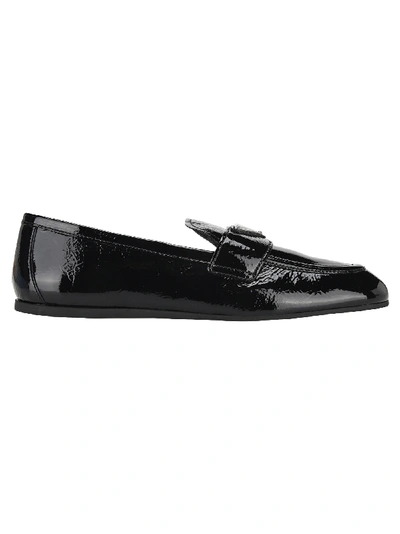 Shop Prada Naplak Leather Loafers In Black