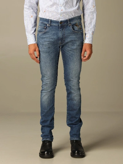 Shop Etro Jeans In Slim Fit Stretch Denim