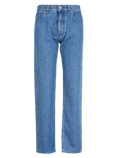 Shop Loewe Long Length Jeans In Blue