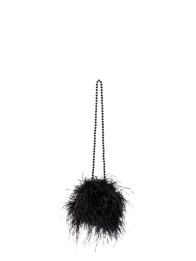 Shop Vanina L'oiseau Rebelle Feather Shoulder Bag In Black