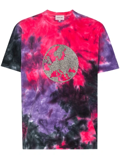 Shop Duoltd Tie-dye Globe Print T-shirt In Pink