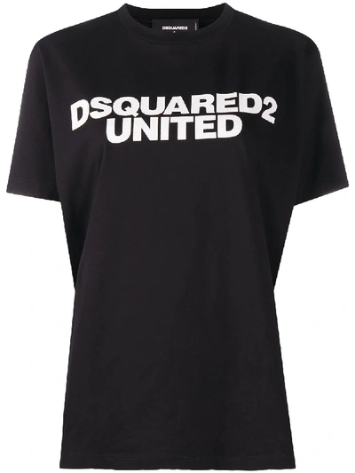 Shop Dsquared2 Logo-print T-shirt In Black