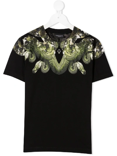 Shop Marcelo Burlon County Of Milan Snake Print Short-sleeve T-shirt In Black