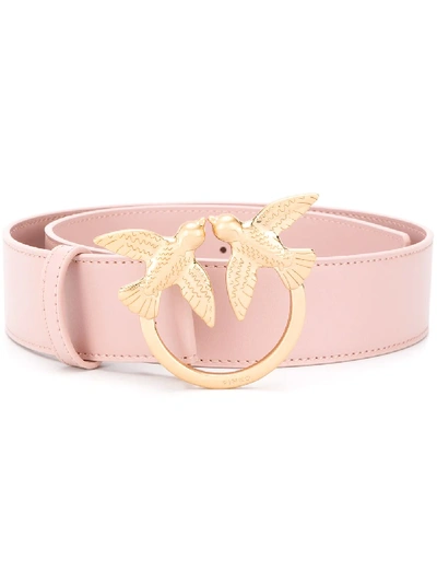 Shop Pinko Swallow Plaque Belt In Pink