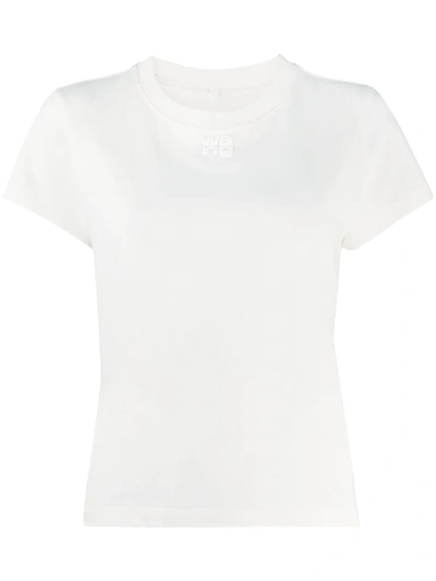 Shop Alexander Wang T Logo Print Cotton T-shirt In White