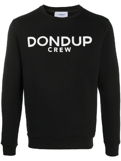 Shop Dondup Embossed Logo Sweatshirt In Black