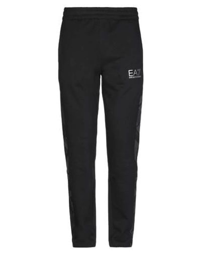 Shop Ea7 Man Pants Black Size Xs Cotton, Polyester