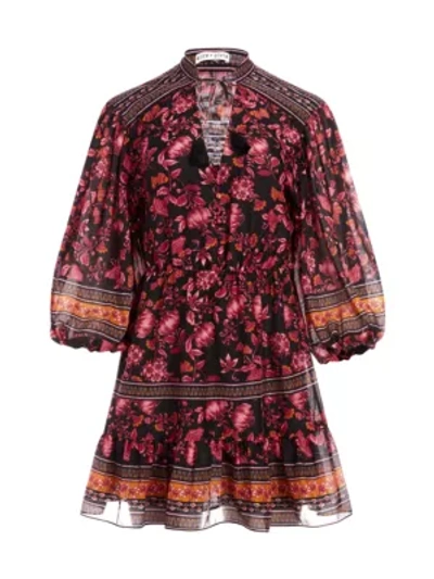 Shop Alice And Olivia Sedona Mandarin Tunic Dress In Fall Into You Multi
