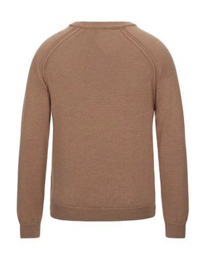 Shop Kaos Man Sweater Sand Size L Acrylic, Wool In Beige