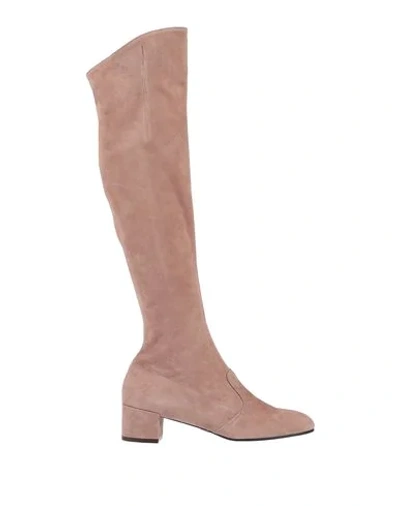 Shop L'autre Chose Knee Boots In Dove Grey