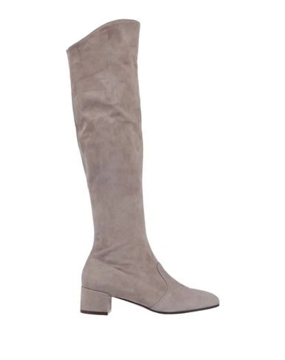 Shop L'autre Chose Knee Boots In Grey