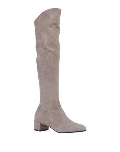 Shop L'autre Chose Knee Boots In Grey