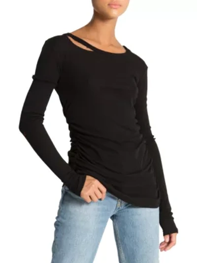 Shop N:philanthropy Women's Gavin Cutout Long-sleeve T-shirt In Black