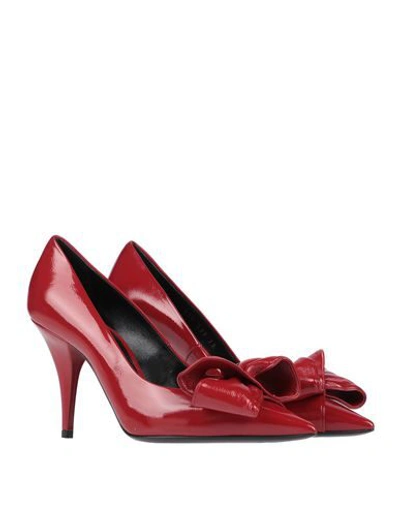 Shop Casadei Woman Pumps Red Size 7.5 Soft Leather