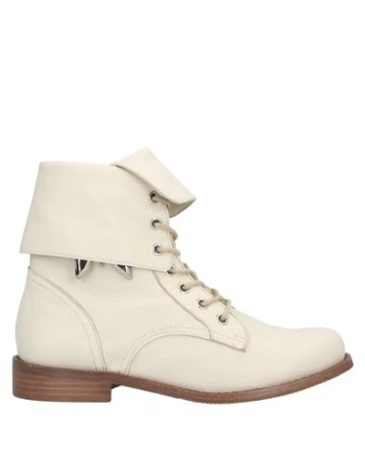 Shop Patrizia Pepe Ankle Boots In Beige