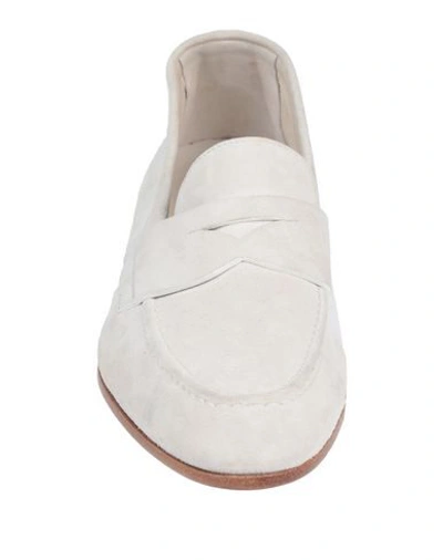 Shop Santoni Loafers In Ivory