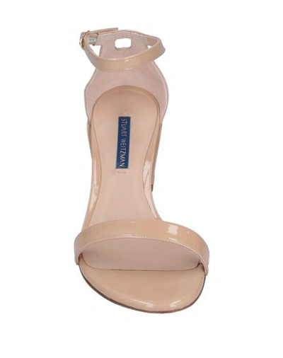 Shop Stuart Weitzman Sandals In Beige